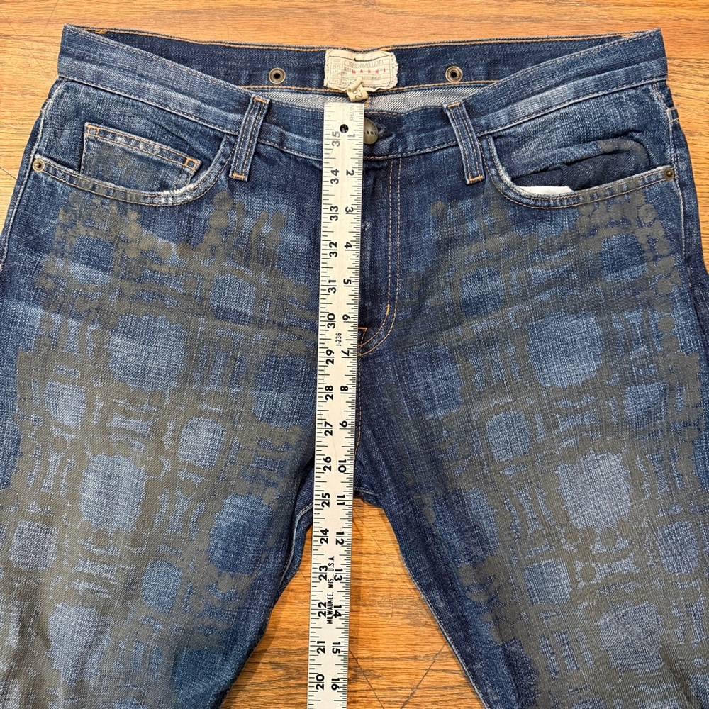 Marni X Current/Elliott Military Pearl Patterned Boyfriend Jeans View 6